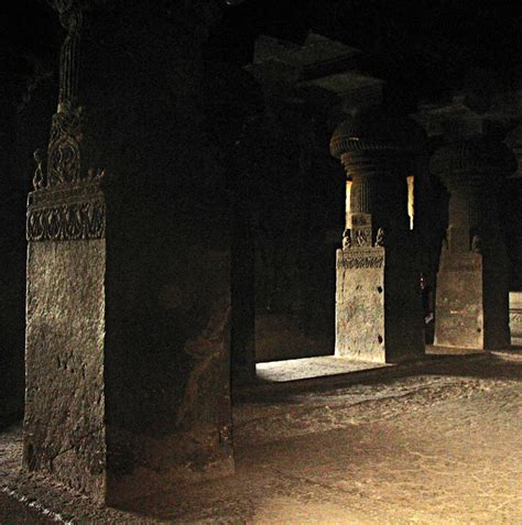 Stock Pictures: Ellora Temple Pillar Carvings