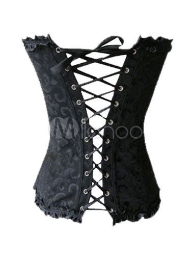 Corsetto Nero Sexy Da Donna Sopra Busto Lingerie Sexy Di Pizzo