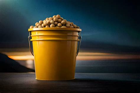 A Bucket Of Soybeans On A Table AI Generated 33919166 Stock Photo At