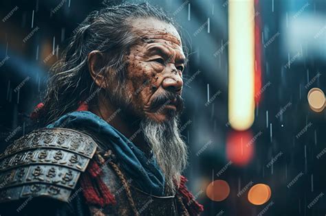 Premium Photo | Old Japanese samurai warrior in traditional costume