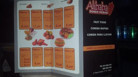 Menu At Ali Baba D Ner Kebab Restaurant X Tiva