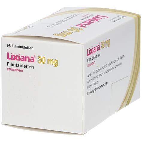 LIXIANA 30 Mg Filmtabletten 98 St Mit Dem E Rezept Kaufen Shop Apotheke