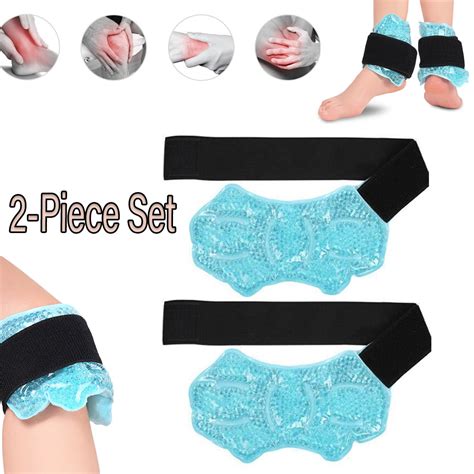 Ankle Hot Cold Gel Bead Ice Packs Pack Cool Compress For Foot Knee Elbow Wrist Calf Shin