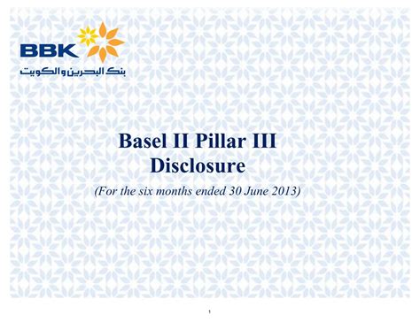 Basel II Pillar III Disclosures BBK