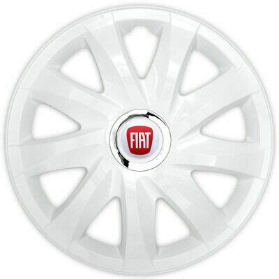 X Hup Caps Wheel Trims For Fiat Punto Panda White Ebay