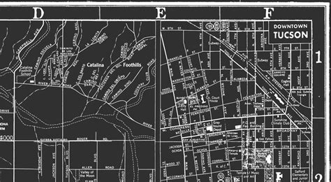 Tucson Map: Tucson Map Print Vintage Tucson Arizona Map | Etsy