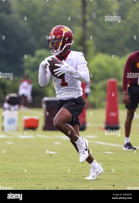 Washington Commanders Wide Receiver Jahan Dotson 1 Makes The Catch As