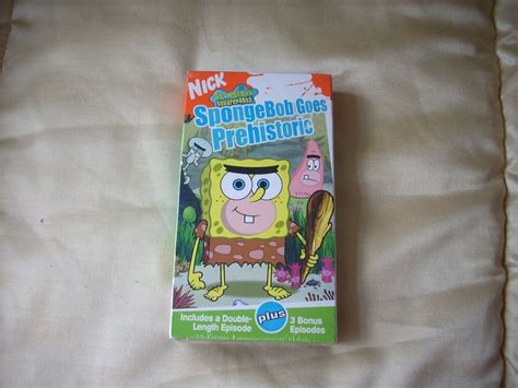 Sealed Spongebob Squarepants Sb Goes Prehistoric Vhs New Business Pins Spongebob Spongebob