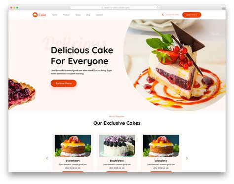 Cake Website Template