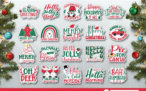 Christmas Printable Stickers Bundle #309324 - TemplateMonster