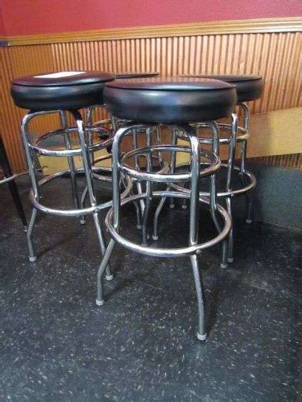 CHROME LEGGED SWIVEL BAR STOOLS 29" TALL SO MUCH A PIECE X 4