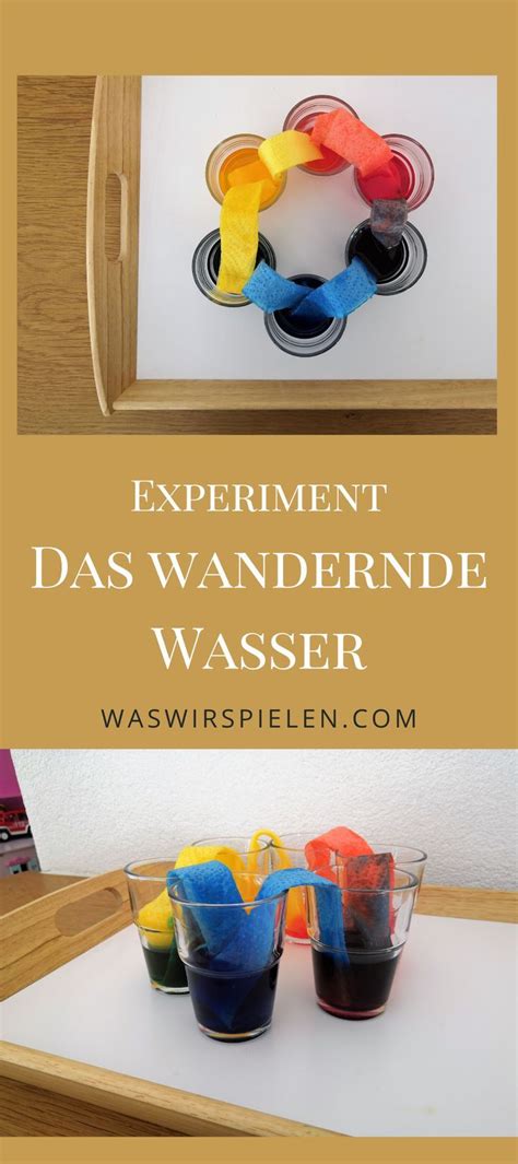 Experiment für Kinder Das wandernde Wasser Experimente kinder