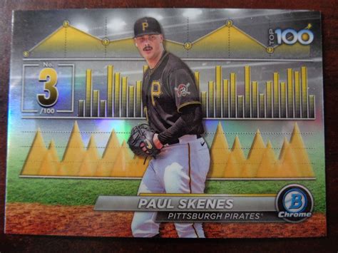 2024 Bowman Chrome Paul Skenes BTP 3 Top 100 ROOKIE CARD Pirates EBay