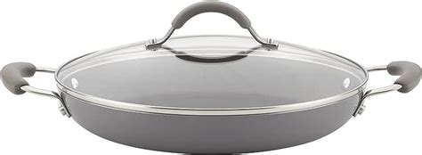 Rachael Ray 16804 Cucina Nonstick Fry Saute Purpose Pan with Lid, 12