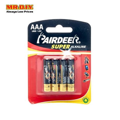 PAIRDEER Super Alkaline Battery AAA 4pcs MR DIY