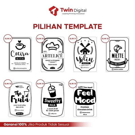 Stiker Label White Ink Colour A Platform Corporate B B Twin Digital