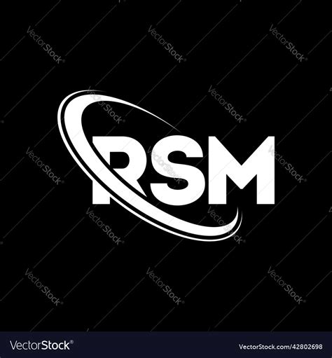 Rsm logo letter design Royalty Free Vector Image