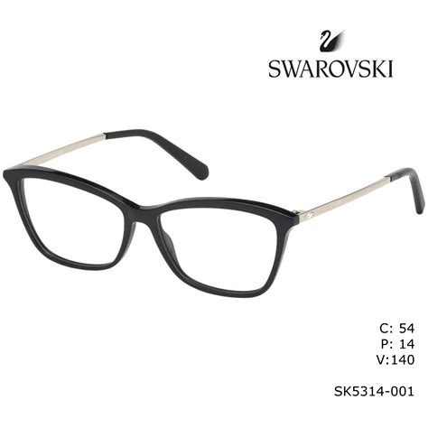 Swarovski Optical Frame Shiny Black Best Designers Inc