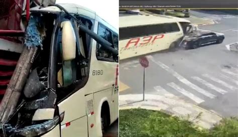 Vídeo ônibus desgovernado atinge carros e deixa feridos no Sul de