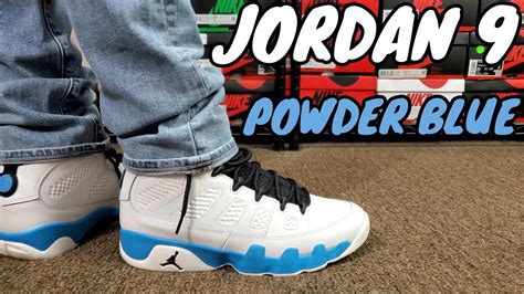 Air Jordan 9 Powder Blue Review And On Feet Youtube