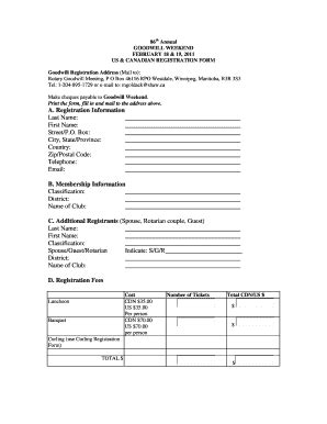 Fillable Online Clubrunner Event Banquet Registration Form