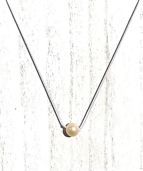 Best Seller Pearl Necklace Silk Cord Freshwater Pearls Sterling Silver Minimalist Artisan