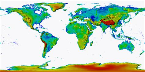 Mapa Topografico Del Mundo