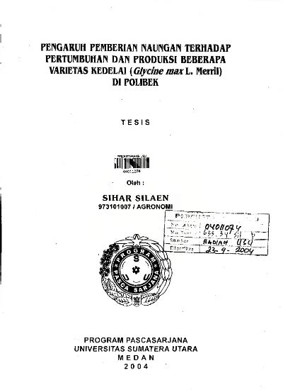 Pengaruh Pemberian Naungan Terhadap Pertumbuhan Dan Produksi Beberapa