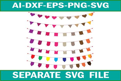 Colorful Bunting Banners Svg File Graphic By Sapphire Art Mart