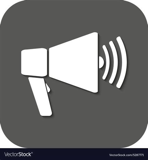 Megaphone Icon Bullhorn Symbol Flat Royalty Free Vector