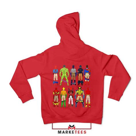 Characters Superhero Butts Naked Hoodie