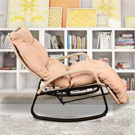 Bayou Breeze Nibbi Indoor Rocking Chair Reclining Chaise Lounge With