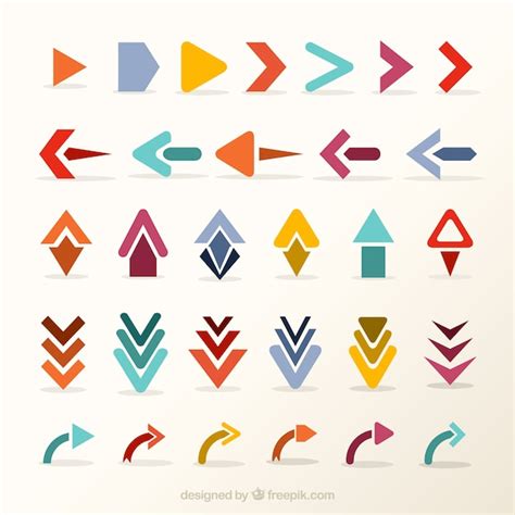 Set De Flechas Creativas Vector Gratis