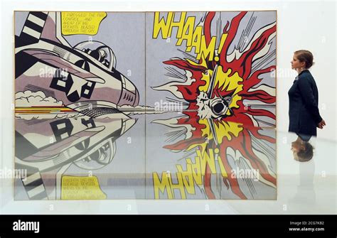 Roy Lichtensteins Painting Whaam 1963 Is Exhibited During The Press