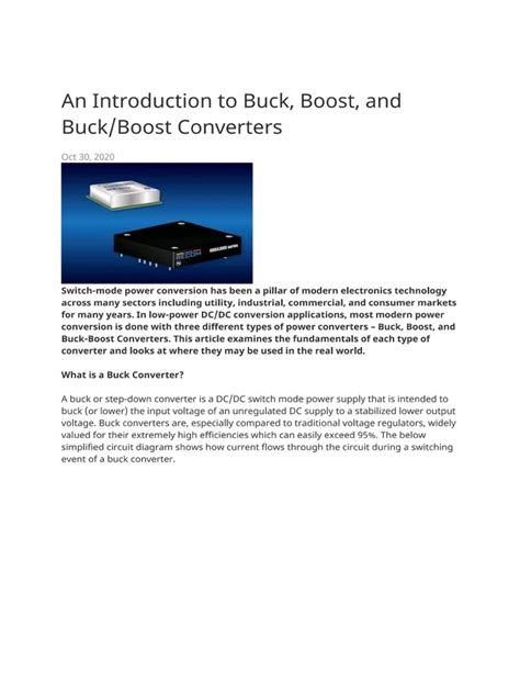 Introduction To Buck Boost BuckBoost | PDF