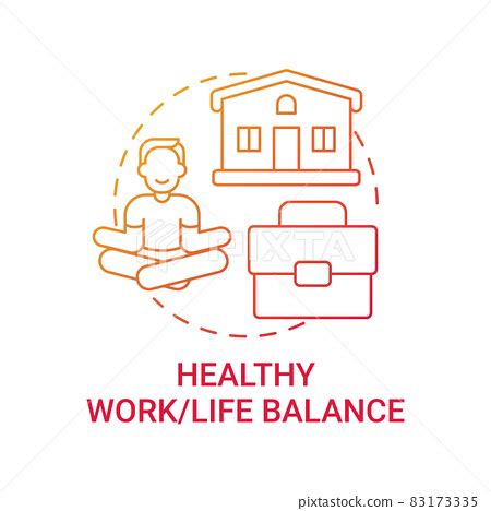 Healthy Work Life Balance Concept Icon Stock Illustration