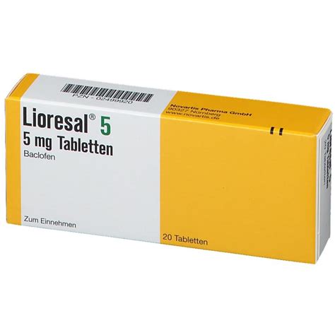 Lioresal® 5 Mg 20 St Mit Dem E Rezept Kaufen Shop Apotheke