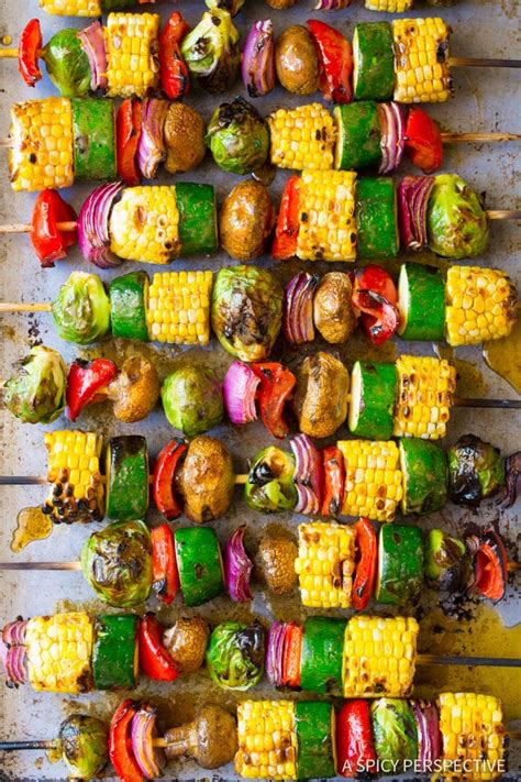 Grilled Vegetable Kabobs With Fajita Butter A Spicy Perspective