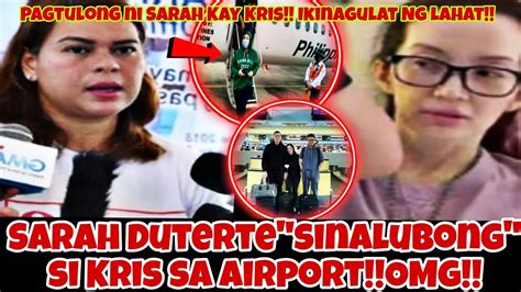 Sarah Duterte SINALUBONG Si Kris Aquino Sa Airport Na Labis Na