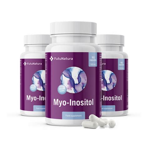 3x Myo inositol 500 mg en total 270 cápsulas FutuNatura es