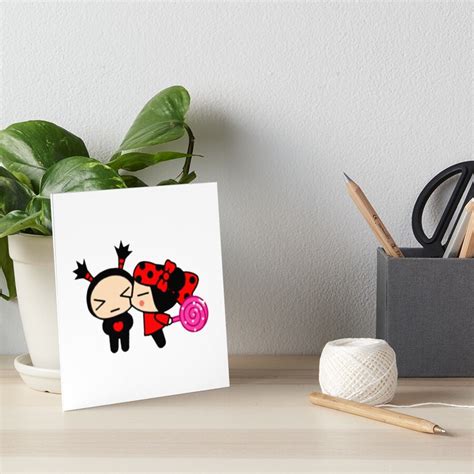 Pucca And Garu Cute Kiss Love Art Board Print For Sale By Meudya Redbubble