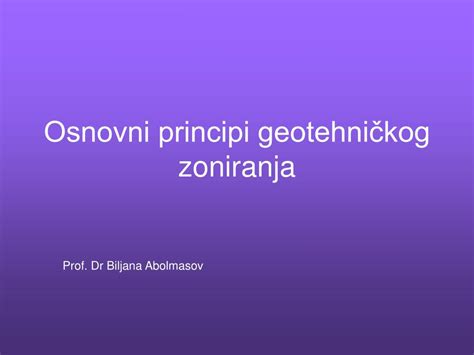 PPT Osnovni principi geotehničkog zoniranja PowerPoint Presentation