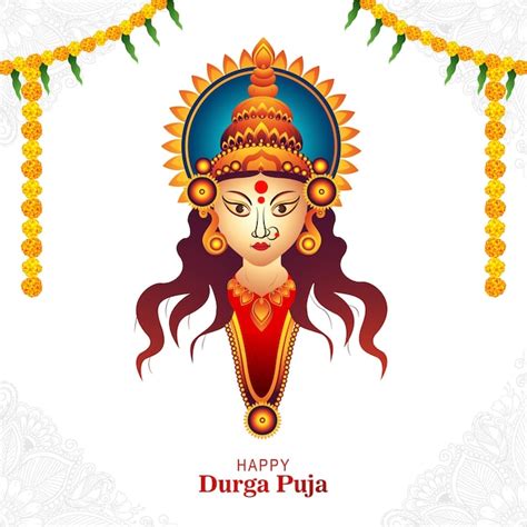 Free Vector Hindu Festival Shubh Navratri Or Durga Puja Celebration