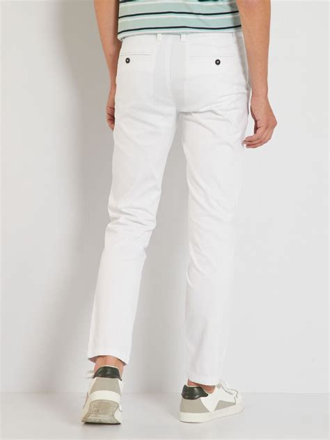 Pantal N Chino Slim Blanco Kiabi