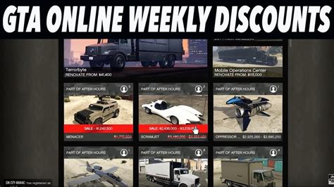 Gta Online Weekly Discounts Legendary Warstock And More Youtube