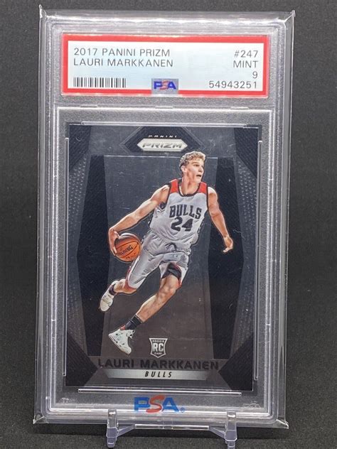 2017 18 Panini Prizm Basketball LAURI MARKKANEN RC 247 PSA 9 MT Rookie