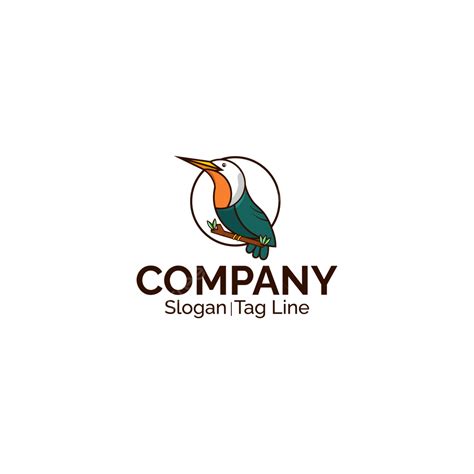 Gambar Desain Logo Burung Mimimal Berwarna Warni Penuh Warna Logo