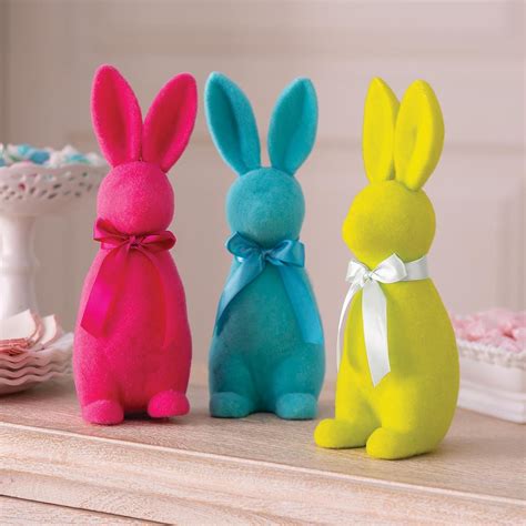 Best Easter Decoration Wivi Easter Tabletop Bunny Decorations Set Of 3