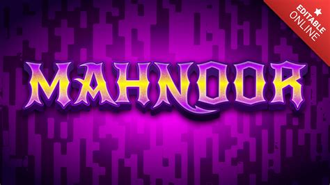 MAHNOOR | Text Effect Generator