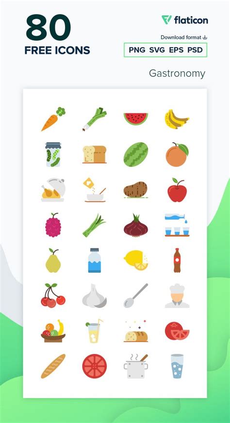 Free Icons Of Gastronomy Set Designed By Smashicons Artofit